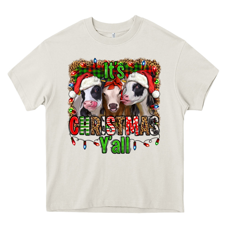 It's Christmas Y'all Heifers Heavy Core Tee by Jasminsmagicworld | Teevron