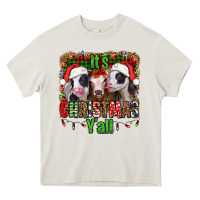 Cream it's christmas y'all heifers Heavy Core Tee - Jasminsmagicworld
