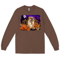 Chestnut Halloween english bulldog Long Sleeve Tee - RanaPortraitStore