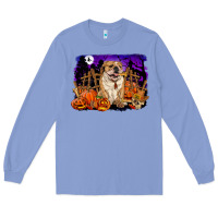 Colony Blue Halloween english bulldog Long Sleeve Tee - RanaPortraitStore