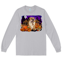 Moon Dust Halloween english bulldog Long Sleeve Tee - RanaPortraitStore