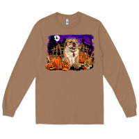 Toasted Coconut Halloween english bulldog Long Sleeve Tee - RanaPortraitStore