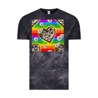 Cloud Black Pride LGBTQ+ Cowhide Hearts And Daisy Patterns Vintage Tee - BundleAndBundleShop