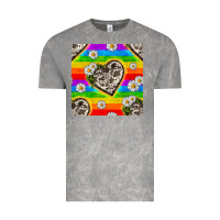 Cloud Rock Pride LGBTQ+ Cowhide Hearts And Daisy Patterns Vintage Tee - BundleAndBundleShop