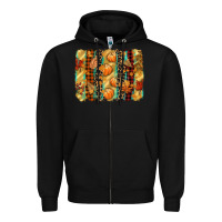 Black fall brushstroke Zipper Hoodie - CowGirlArtShop