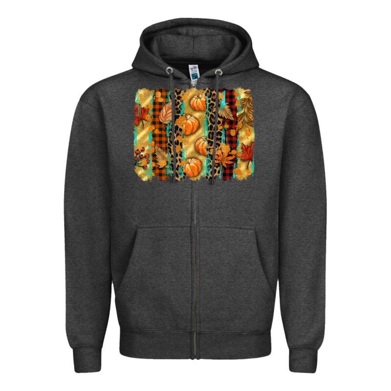 Fall Brushstroke Zipper Hoodie by CowGirlArtShop | Teevron
