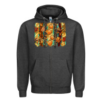 Charcoal Heather fall brushstroke Zipper Hoodie - CowGirlArtShop