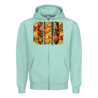Seafoam fall brushstroke Zipper Hoodie - CowGirlArtShop