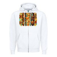 White fall brushstroke Zipper Hoodie - CowGirlArtShop