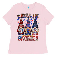 Chilling With My Gnomies With Usa Ladies Tee | Teevron