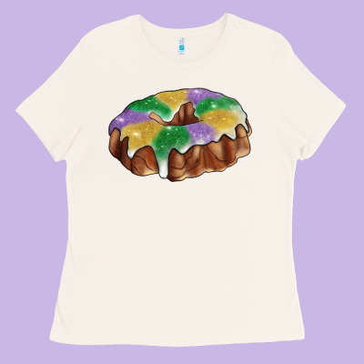 Mardi Gras King Cake Ladies Tee Designed By Ranaportraitstore
