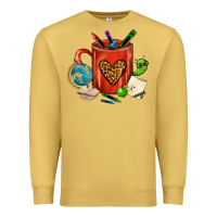 Antique Gold teacher crayons coffee mug Premium Sweatshirt - FaDigitalArtStudio