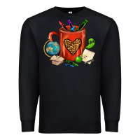 Black teacher crayons coffee mug Premium Sweatshirt - FaDigitalArtStudio