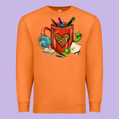 Teacher Crayons Coffee Mug Premium Sweatshirt Designed By Fadigitalartstudio