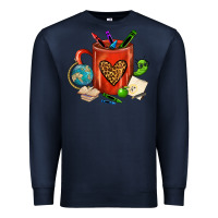 Navy teacher crayons coffee mug Premium Sweatshirt - FaDigitalArtStudio