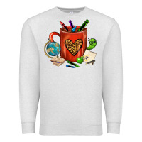 Oatmeal Heather teacher crayons coffee mug Premium Sweatshirt - FaDigitalArtStudio