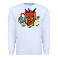 White teacher crayons coffee mug Premium Sweatshirt - FaDigitalArtStudio
