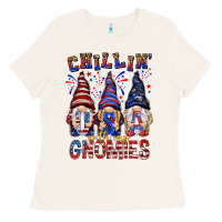 Bone Chilling with my gnomies with usa Ladies Tee - NancyCooperArtShop