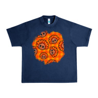 Navy Thanksgiving Turkey With Tartan Patch Urban Heavy Tee - BundleAndBundleShop