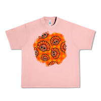 Salmon Thanksgiving Turkey With Tartan Patch Urban Heavy Tee - BundleAndBundleShop