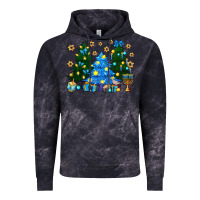Cloud Black Hannukah Christmas trees Vintage Hoodie - NancyCooperArtShop