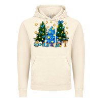 Vintage Artic Hannukah Christmas trees Vintage Hoodie - NancyCooperArtShop