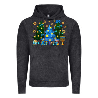 Vintage Black Hannukah Christmas trees Vintage Hoodie - NancyCooperArtShop