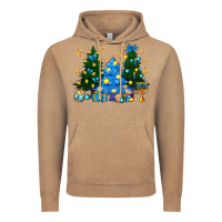 Vintage Coffee Hannukah Christmas trees Vintage Hoodie - NancyCooperArtShop