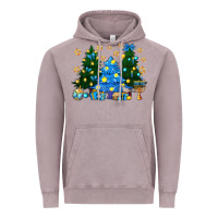 Vintage Zinc Hannukah Christmas trees Vintage Hoodie - NancyCooperArtShop