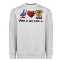 Heather Grey Peace Love Veteran Heavyweight Sweatshirt - Bettercallsaul