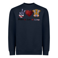 Navy Peace Love Veteran Heavyweight Sweatshirt - Bettercallsaul