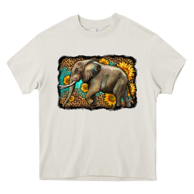 Western Sunflowers Elephant Heavy Core Tee by LillyAllenDesigns | Teevron