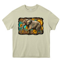 Mossy western sunflowers elephant Heavy Core Tee - LillyAllenDesigns