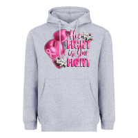 Heather Grey her fight is our fight Breast cancer awareness Heavyweight Hoodie - FaDigitalArtStudio