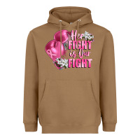 Toasted Coconut her fight is our fight Breast cancer awareness Heavyweight Hoodie - FaDigitalArtStudio