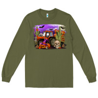 Army Green Halloween tractor Long Sleeve Tee - RanaPortraitStore