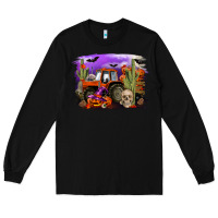 Black Halloween tractor Long Sleeve Tee - RanaPortraitStore