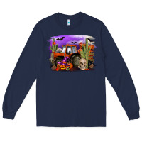 Navy Halloween tractor Long Sleeve Tee - RanaPortraitStore