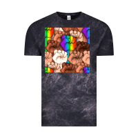 Cloud Black Pride lgbtq fists seamless pattern Vintage Tee - BundleAndBundleShop