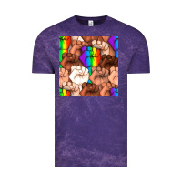 Cloud Purple Pride lgbtq fists seamless pattern Vintage Tee - BundleAndBundleShop