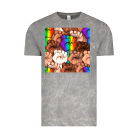 Cloud Rock Pride lgbtq fists seamless pattern Vintage Tee - BundleAndBundleShop