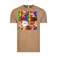 Vintage Coffee Pride lgbtq fists seamless pattern Vintage Tee - BundleAndBundleShop