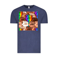 Vintage Denim Pride lgbtq fists seamless pattern Vintage Tee - BundleAndBundleShop