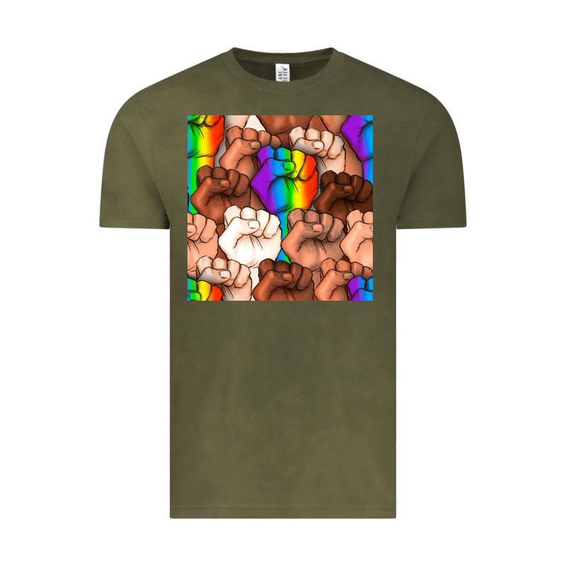 Pride Lgbtq Fists Seamless Pattern Vintage Tee by BundleAndBundleShop | Teevron