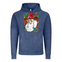 Vintage Denim Cowboy Santa Vintage Hoodie - NancyCooperArtShop