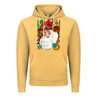 Vintage Mustard Cowboy Santa Vintage Hoodie - NancyCooperArtShop
