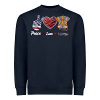 Navy Peace Love Veteran Heavyweight Sweatshirt - Bettercallsaul