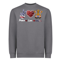 Peace Love Veteran Heavyweight Sweatshirt | Teevron
