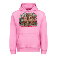 Fuchsia Pink Happy Easter Urban Hoodie - CowhideDigitalArt