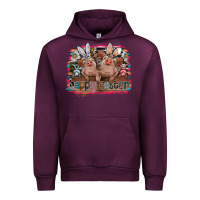 Mauve Wine Happy Easter Urban Hoodie - CowhideDigitalArt